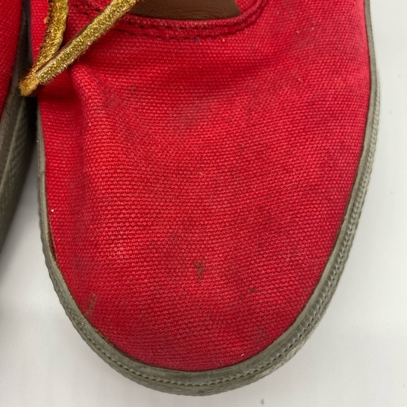Polo Red Canvas Sneakers With Leather Laces - Picture 8 of 10